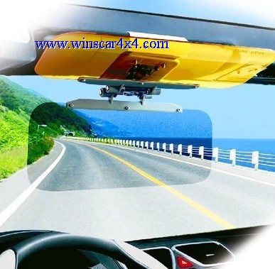 Sun Visor Mirror/Sunglasses and Night Driving Glass